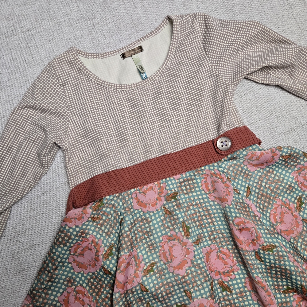 Matilda Jane Sweetheart Dress 6 Floral Polka Dot Ruffle Twirl Boutique - Picture 2 of 11